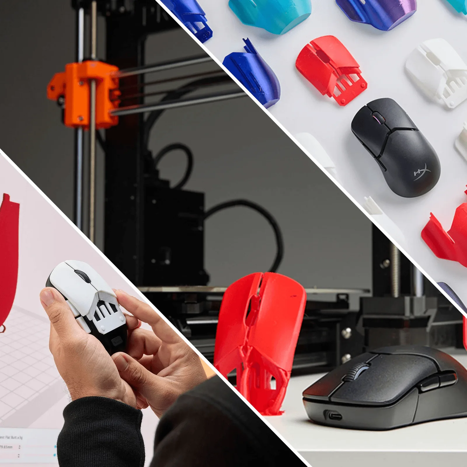 Modulární herní myš HyperX Saga s 3D tištěnými kryty