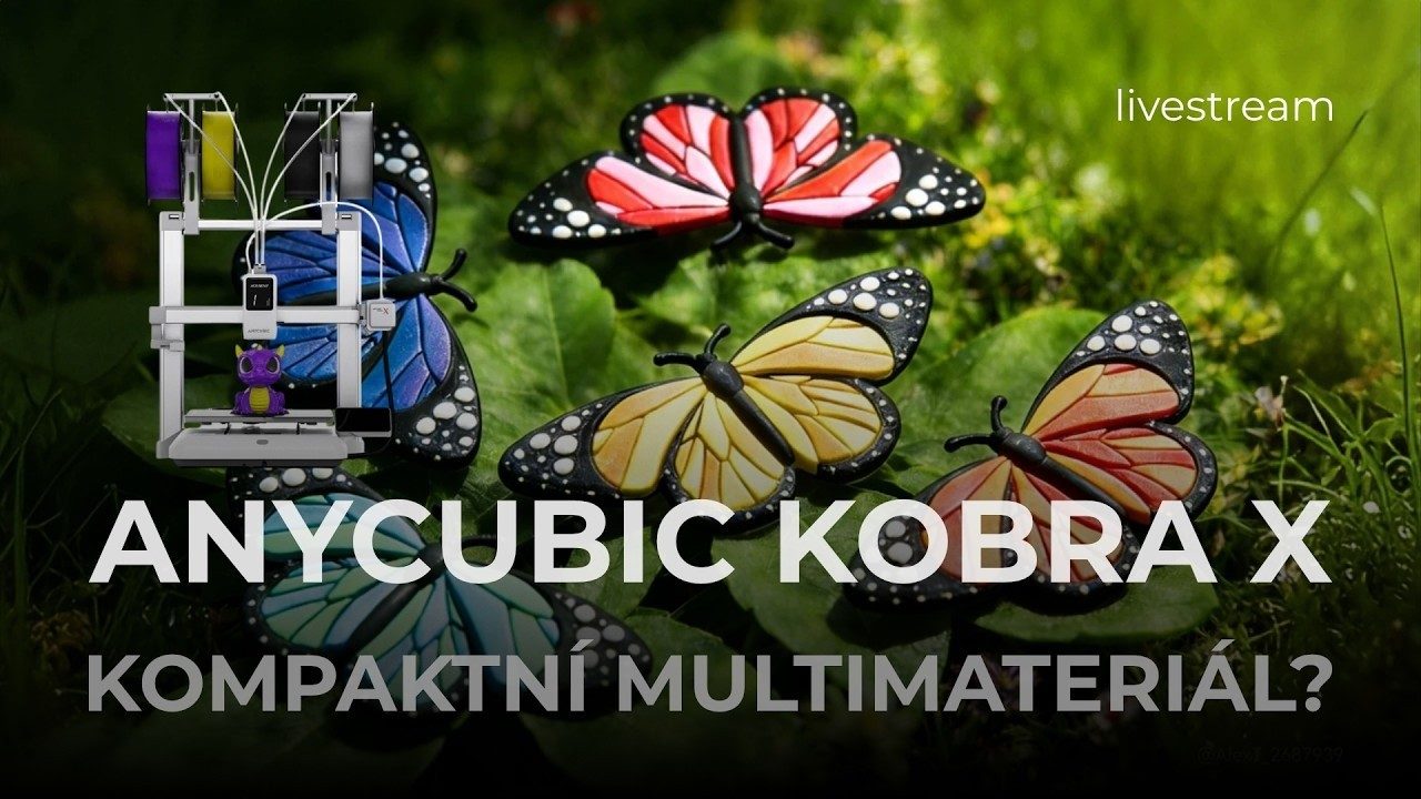 Anycubic Kobra X: PLA, flex a multimateriálový test naživo