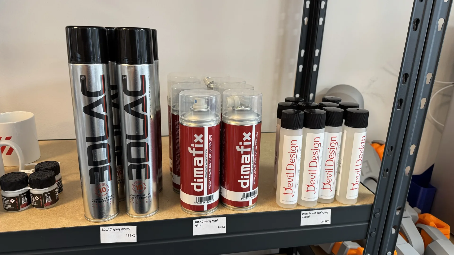 Adheziva pro 3D tisk — 3DLAC, Dimafix a Devil Design